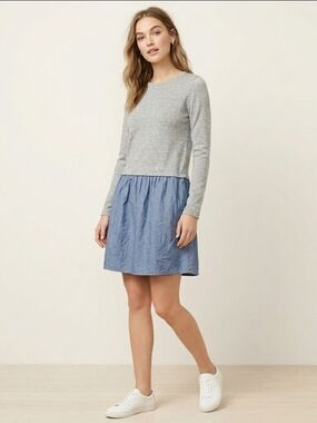 J.CREW mix Fabric Dress Size S